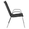 Flash Furniture 5PC Patio Set-31.5SQ Glass Table, 4 Black Chairs TLH-073A2303C-GG - alternate 3